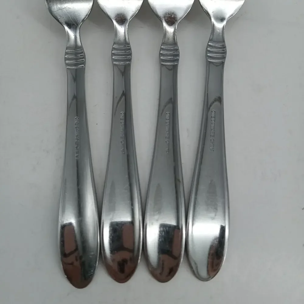 4X DF Oneida Banbury Pattern Stainless Steel Flatware Dinner Forks